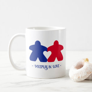 Äpfel in Liebe, Blau und Rot Tasse