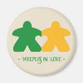 Äpfel in Liebe, Grün und Gelb Magnet (Vorne)