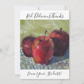 Äpfel in Ruhe Dankeskarte (Vorderseite)