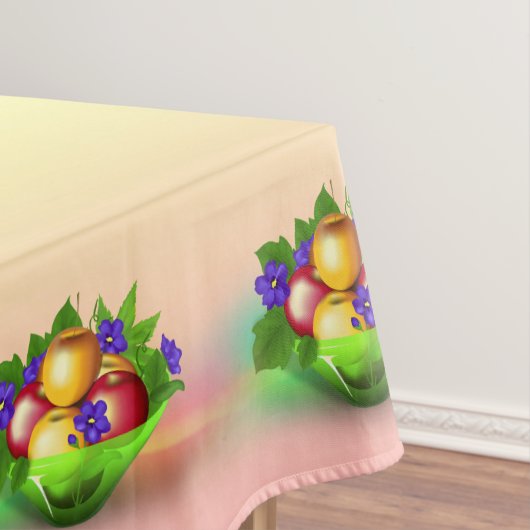 Äpfel in Vase Tischdecke (Beispiel)