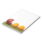 Apfel isst orange notizblock (Rotiert)
