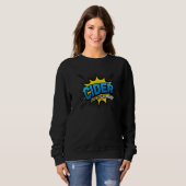 Apfel ist mein Superpower-Comic-Buch Sweatshirt (Vorne ganz)