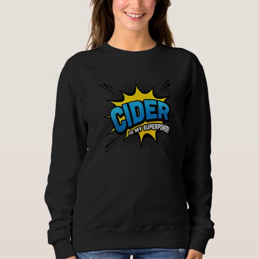 Apfel ist mein Superpower-Comic-Buch Sweatshirt (Vorderseite)