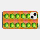 Äpfel Karo iPhone Hülle (Rückseite (Horizontal))