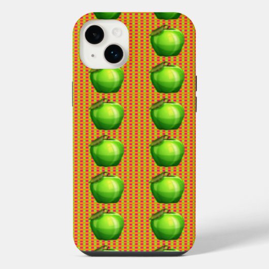 Äpfel Karo iPhone Hülle (Rückseite)