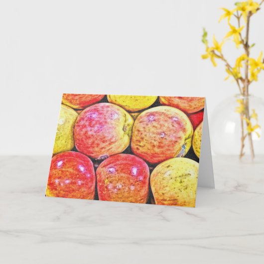 Äpfel Karte (Gelbe Blume)