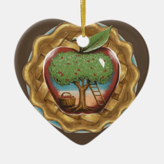 Apfel Keramik Ornament (Vorne)