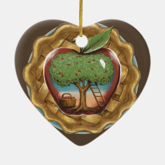 Apfel Keramik Ornament (Hinten)