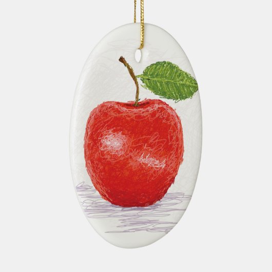 Apfel Keramik Ornament (Rechts)