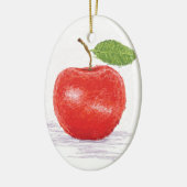 Apfel Keramik Ornament (Links)