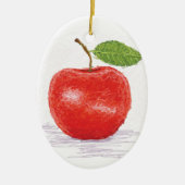 Apfel Keramik Ornament (Vorne)