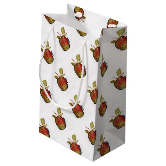 Apfel Kleine Geschenktüte (Rückseite Schrägansicht)