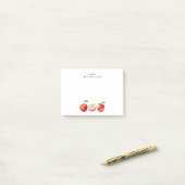 Äpfel Lehrername Post-it Klebezettel (Auf Schreibtisch)