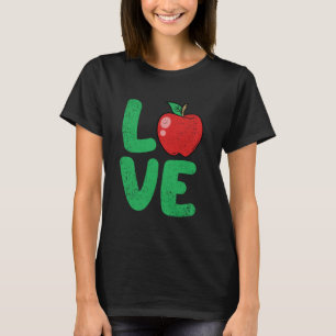 Apfel Liebe Gartenarbeit Obstlandwirtschaft Bauer T-Shirt