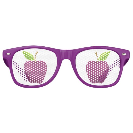 Apfel Lila Partybrille (Vorderseite)