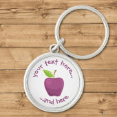 Apfel Lila Schlüsselanhänger