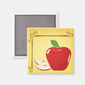 Apfel Magnet (Vorderseite/Rückseite)