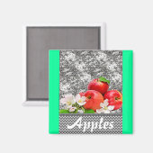 Äpfel Magnet (Vorderseite/Rückseite)