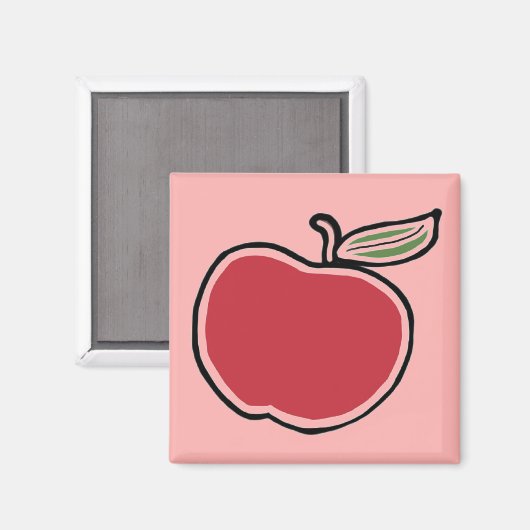 Apfel Magnet (Vorderseite/Rückseite)