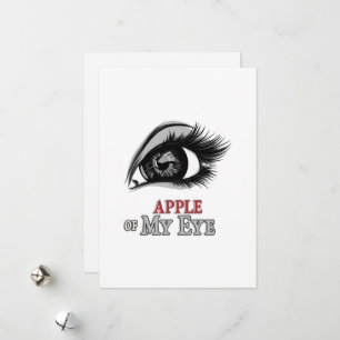 Apfel Mein Auge Schöne Augen Eyelashes Art Feiertagskarte