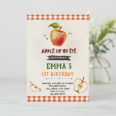 Apfel meiner Augen Einladung zum Geburtstag (Stehend Vorderseite)