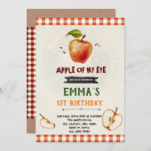 Apfel meiner Augen Einladung zum Geburtstag (Vorne/Hinten)