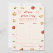 Apfel meiner Augenbabydusche, wo sie spielten Einladung (Vorderseite)