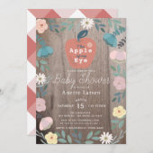 Apfel meiner Blütendusche aus Augapfel Einladung (Vorne/Hinten)