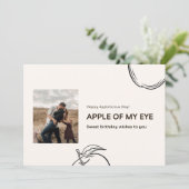 Apfel meiner Geburtstagskarte Karte (Stehend Vorderseite)