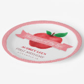 Apfel meines Augenfalles | Sommergeburtsfeier Pappteller (Schrägansicht)