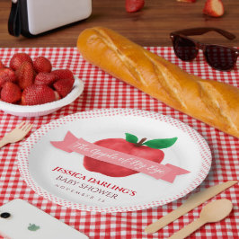 Apfel meines Augenfalles | Sommerliche Babydusche Pappteller