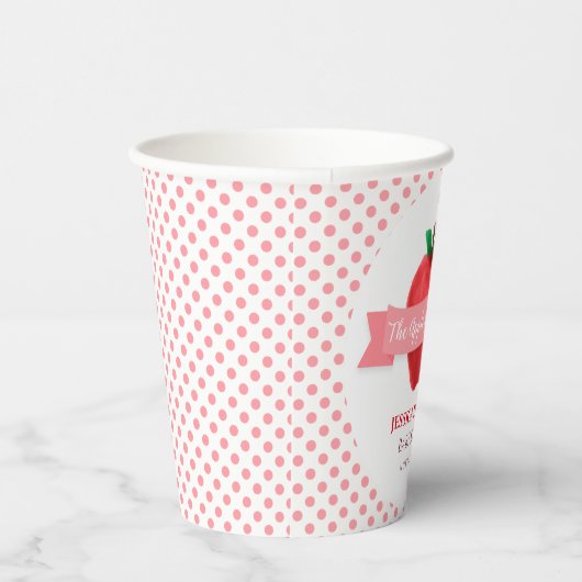 Apfel meines Augenfalles | Sommerthema Babydusche Pappbecher (Rechts)