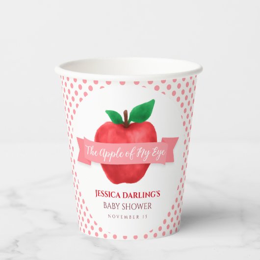 Apfel meines Augenfalles | Sommerthema Babydusche Pappbecher (Vorderseite)