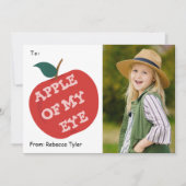 Apfel meines Augenklassenzimmer Foto Valentinstag  Feiertagskarte (Vorderseite)