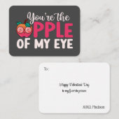 Apfel meines Augenspinns Niedlicher Valentinstag Mitteilungskarte (Vorne/Hinten)