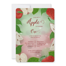 Apfel Meines Auges Einladung zum ersten Geburtstag
