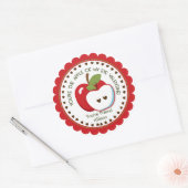 Apfel meines Auges Valentine Personalisierter Name Runder Aufkleber (Umschlag)