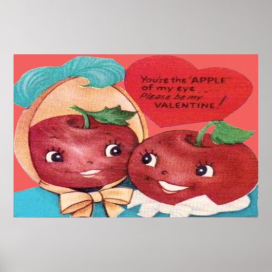 Apfel meines Herzens Valentine Poster (Vorne)