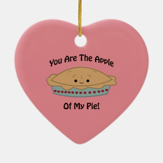 Apfel meines Kuchens Keramikornament (Hinten)