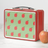 Äpfel Metal Lunchbox (Sage Green & Red) (Beispiel)