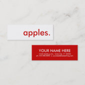 Äpfel. Mini Visitenkarte (Vorne/Hinten)