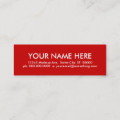 Äpfel. Mini Visitenkarte (Rückseite)