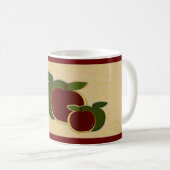 Äpfel mit Cranberry Stripe Kaffeetasse (VorderseiteRechts)