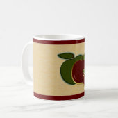 Äpfel mit Cranberry Stripe Kaffeetasse (Vorderseite Links)