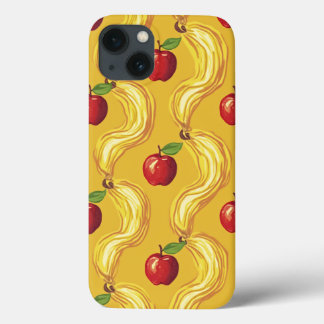 Apfel mit gelbem Muster Design iPhone 13 Hüllen