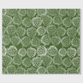 Äpfel mit grünem und weißem Zucker, handgezogen Geschenkpapier (Flach)