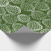 Äpfel mit grünem und weißem Zucker, handgezogen Geschenkpapier (Ecke)