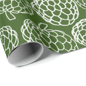 Äpfel mit grünem und weißem Zucker, handgezogen Geschenkpapier (Rolleneckpunkt)