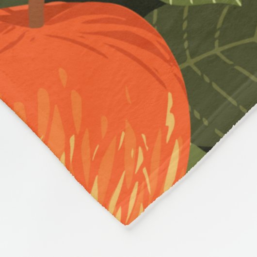 Äpfel mit grünen Blätter ohne Naht  Fleecedecke (Ecke)