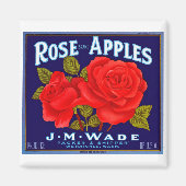 Äpfel mit Rose Magnet (Vorne)